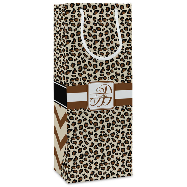 Custom Leopard Print Wine Gift Bags (Personalized)