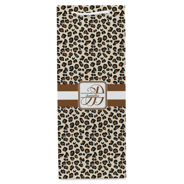 Leopard Print Wine Gift Bag - Matte - Front