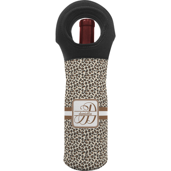 Custom Leopard Print Wine Tote Bag (Personalized)