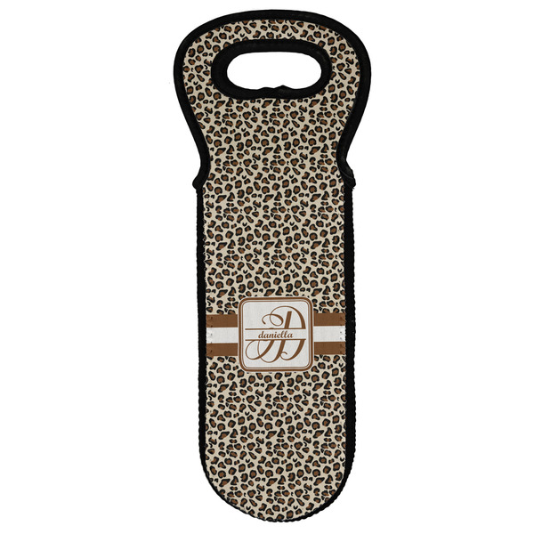 Custom Leopard Print Wine Tote Bag (Personalized)