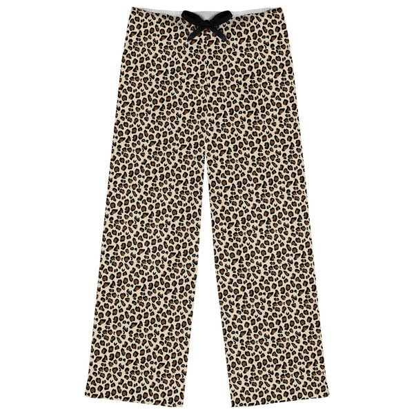 Custom Leopard Print Womens Pajama Pants - L