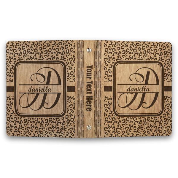 Leopard Print Wood 3-Ring Binders - 1" Half-Letter - Approval