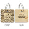 Leopard Print Wood Luggage Tags - Square - Approval