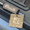 Leopard Print Wood Luggage Tags - Square - Lifestyle