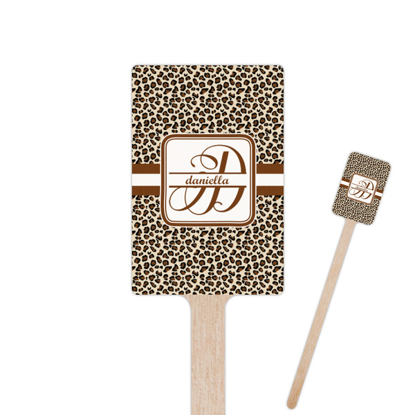 Custom Leopard Print Rectangle Wooden Stir Sticks (Personalized)