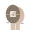 Leopard Print Wooden Food Pick - Oval - Single Sided - Front & Back