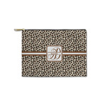 Leopard Print Zipper Pouch - Small - 8.5"x6" (Personalized)
