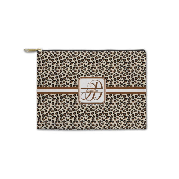 Custom Leopard Print Zipper Pouch - Small - 8.5"x6" (Personalized)