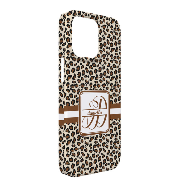 Custom Leopard Print iPhone Case - Plastic - iPhone 13 Pro Max (Personalized)