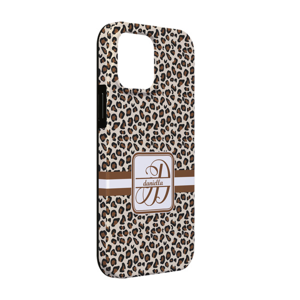 Custom Leopard Print iPhone Case - Rubber Lined - iPhone 13 Pro (Personalized)