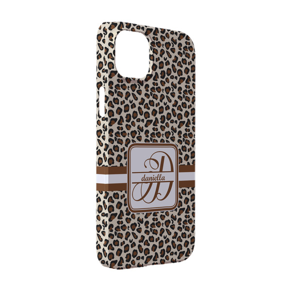 Custom Leopard Print iPhone Case - Plastic - iPhone 14 Pro (Personalized)