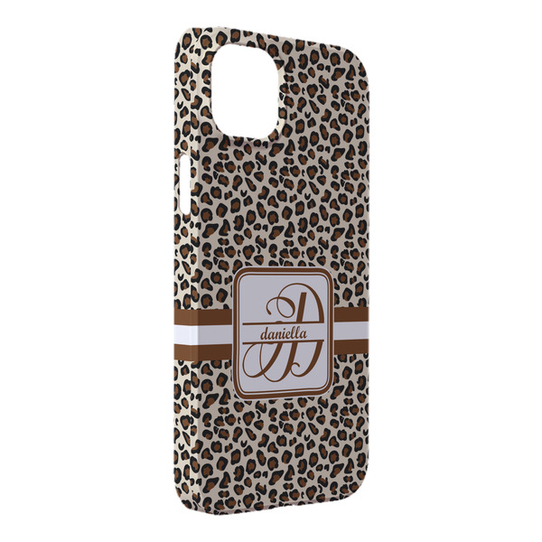 Custom Leopard Print iPhone Case - Plastic - iPhone 14 Pro Max (Personalized)