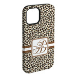 Leopard Print iPhone Case - Rubber Lined - iPhone 15 Pro Max (Personalized)