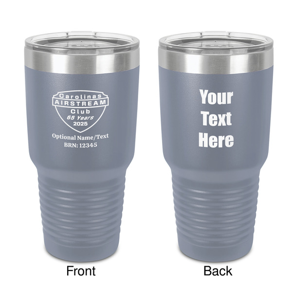 Custom 65th Anniversary of  the Carolina Airstream Club 30 oz Stainless Steel Tumbler - Grey - Double-Sided