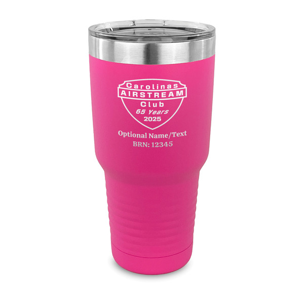 Custom 65th Anniversary of  the Carolina Airstream Club 30 oz Stainless Steel Tumbler - Pink - Single-Sided