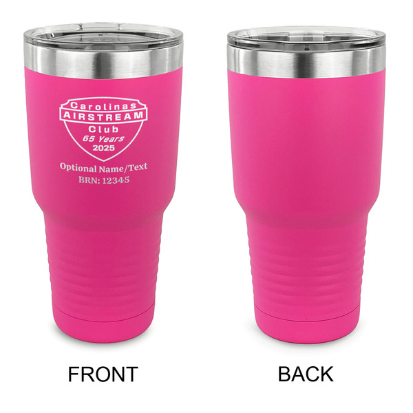 65th Anniversary of  the Carolina Airstream Club 30 oz Stainless Steel Ringneck Tumblers - Pink - Single Sided - APPROVAL