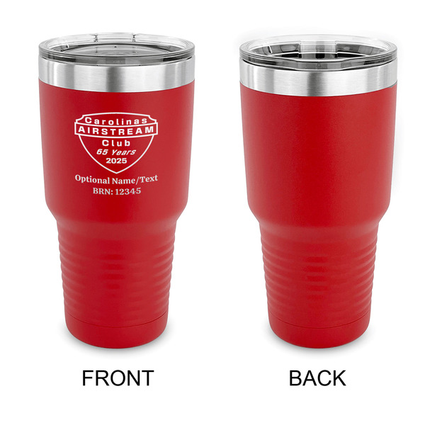 65th Anniversary of  the Carolina Airstream Club 30 oz Stainless Steel Ringneck Tumblers - Red - Single Sided - APPROVAL