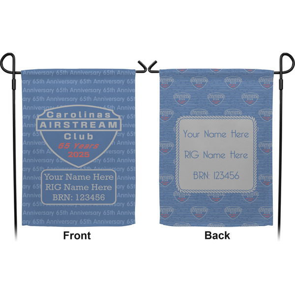 65th Anniversary of  the Carolina Airstream Club Garden Flag - Double Sided Front and Back