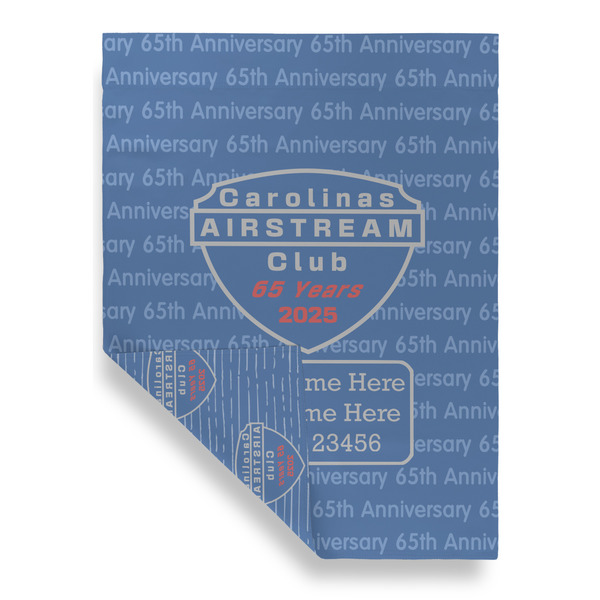 65th Anniversary of  the Carolina Airstream Club Garden Flags - Large - Double Sided - FRONT FOLDED
