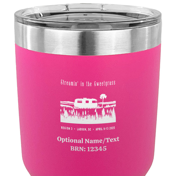 Region 3 - 2025 Rally 30 oz Stainless Steel Ringneck Tumbler - Pink - CLOSE UP