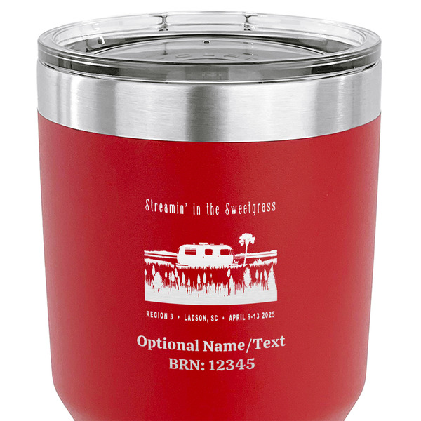 Region 3 - 2025 Rally 30 oz Stainless Steel Ringneck Tumbler - Red - CLOSE UP