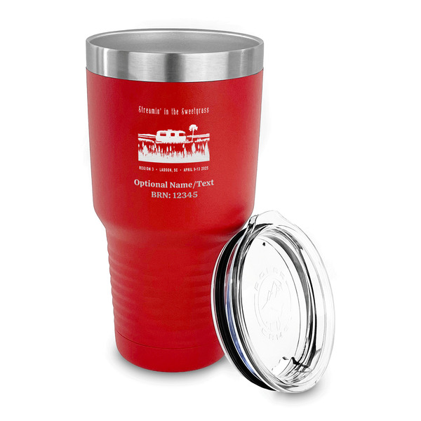Region 3 - 2025 Rally 30 oz Stainless Steel Ringneck Tumblers - Red - LID OFF