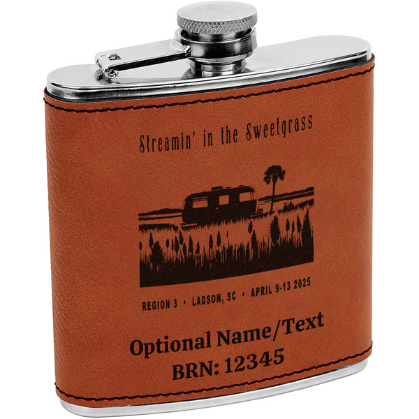 Custom Region 3 - 2025 Rally Leatherette Wrapped Stainless Steel Flask
