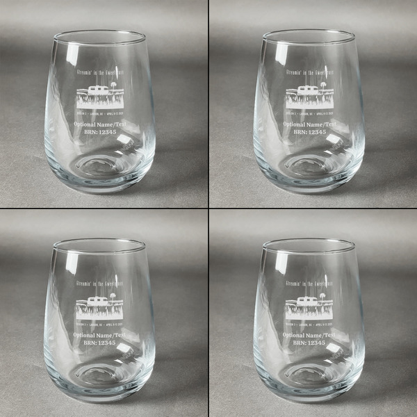 Region 3 - 2025 Rally Set of Four Personalized Stemless Wineglasses (Approval)