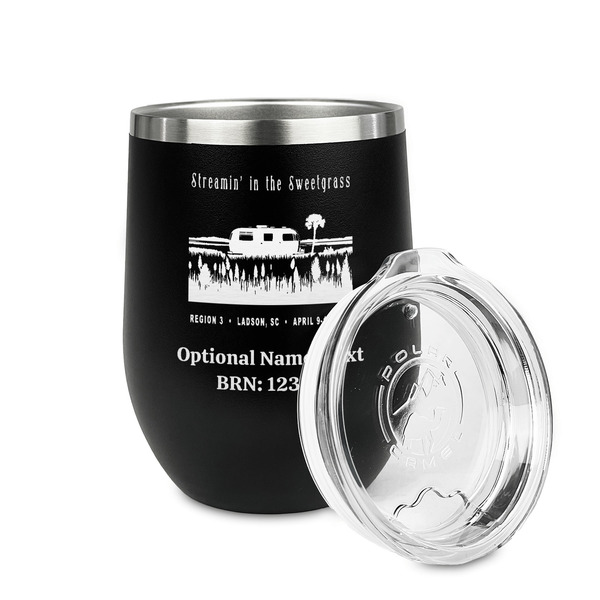 Region 3 - 2025 Rally Stainless Wine Tumblers - Black - Single Sided - Alt View