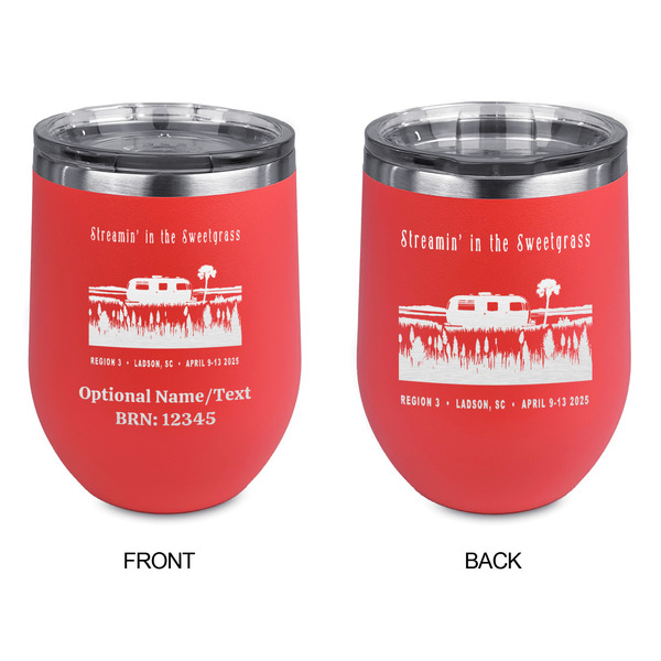 Region 3 - 2025 Rally Stainless Wine Tumblers - Coral - Double Sided - Approval
