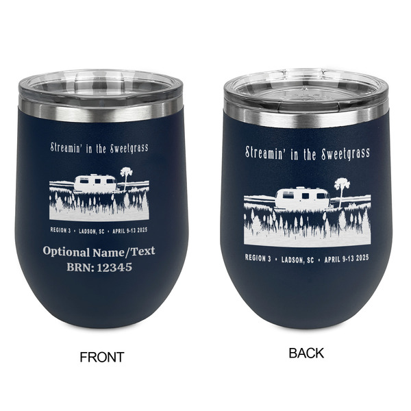 Region 3 - 2025 Rally Stainless Wine Tumblers - Navy - Double Sided - Approval