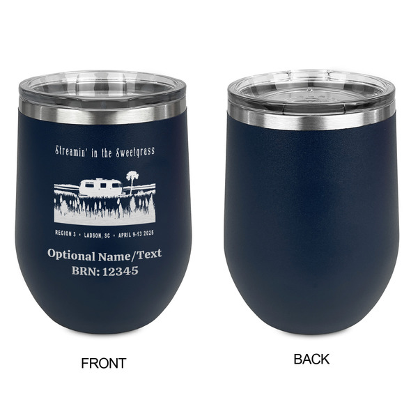 Region 3 - 2025 Rally Stainless Wine Tumblers - Navy - Single Sided - Approval