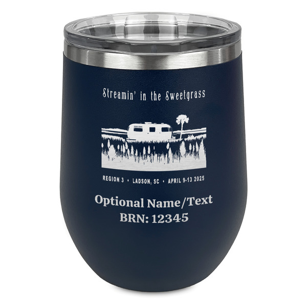 Region 3 - 2025 Rally Stainless Wine Tumblers - Navy - Single Sided - Front