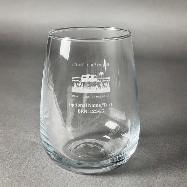 Custom Region 3 - 2025 Rally Stemless Wine Glass - Laser Engraved