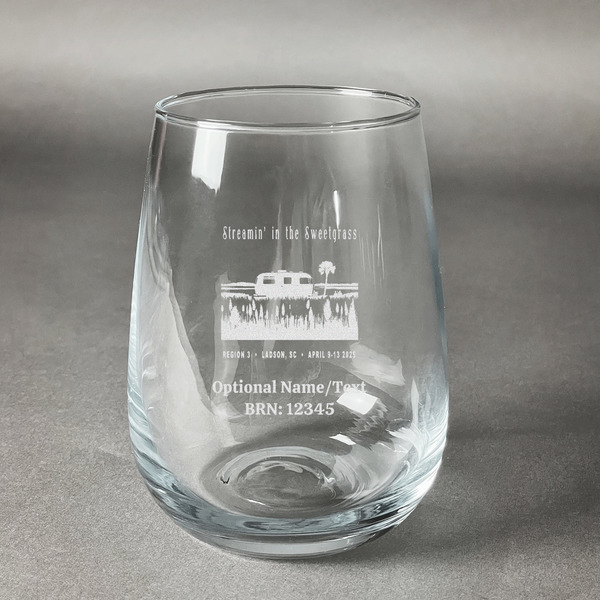 Custom Region 3 - 2025 Rally Stemless Wine Glass - Laser Engraved