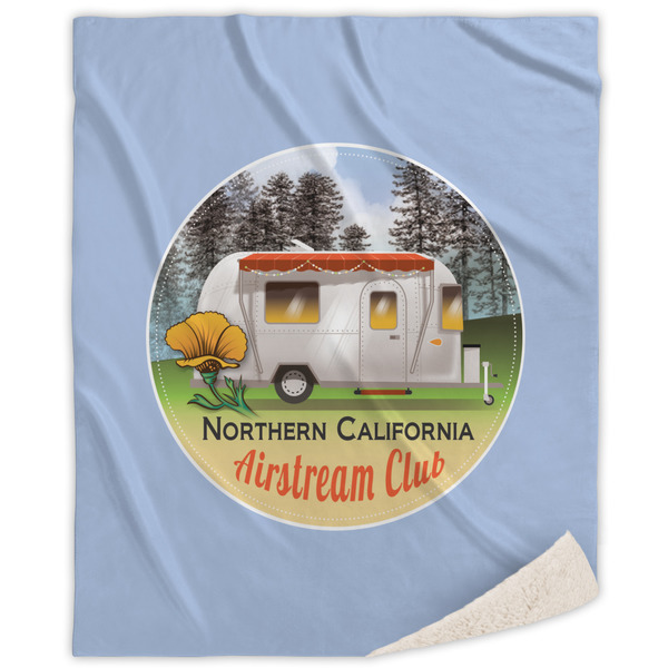 Custom Northern California Airstream Club Sherpa Throw Blanket