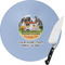 Northern California Airstream Club Round Glass Cutting Board - Small