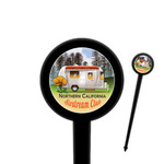 Northern California Airstream Club 4" Round Plastic Food Picks - Black - Double-Sided