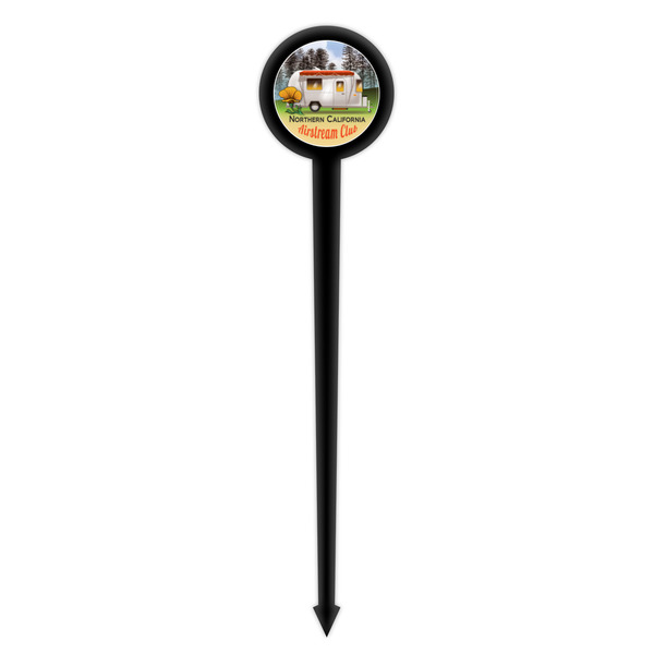 Northern California Airstream Club Black Plastic 4" Food Pick - Round - Single Pick