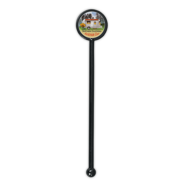 Northern California Airstream Club Black Plastic 5.5" Stir Stick - Round - Single Stick