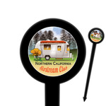Northern California Airstream Club 6" Round Plastic Food Picks - Black - Double-Sided