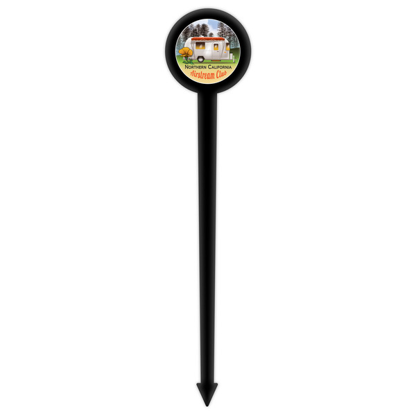 Northern California Airstream Club Black Plastic 6" Food Pick - Round - Single Pick