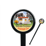 Northern California Airstream Club 7" Round Plastic Stir Sticks - Black - Double-Sided
