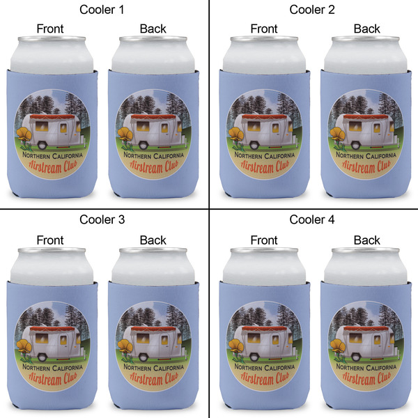 Northern California Airstream Club Can Cooler - Standard 12oz - Set of 4 - Front & Back