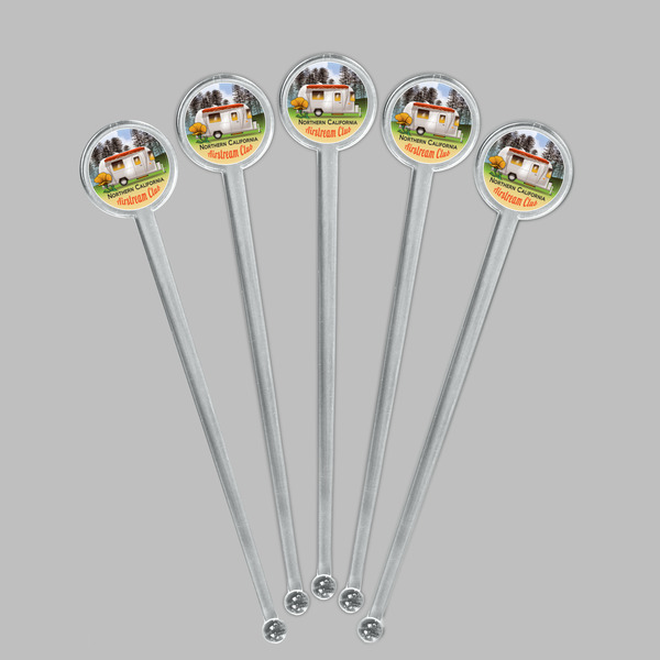 Northern California Airstream Club Clear Plastic 7" Stir Stick - Round - Fan View
