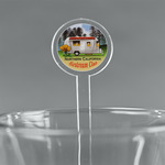 Northern California Airstream Club 7" Round Plastic Stir Sticks - Clear