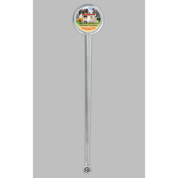 Northern California Airstream Club Clear Plastic 7" Stir Stick - Round - Single Stick