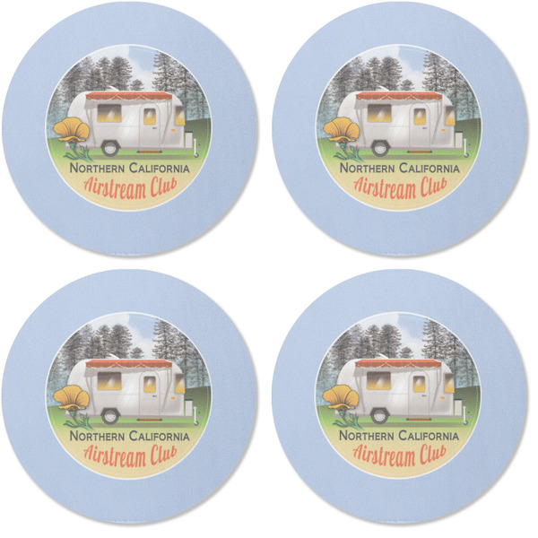 Northern California Airstream Club Coaster Round Rubber Back - Apvl