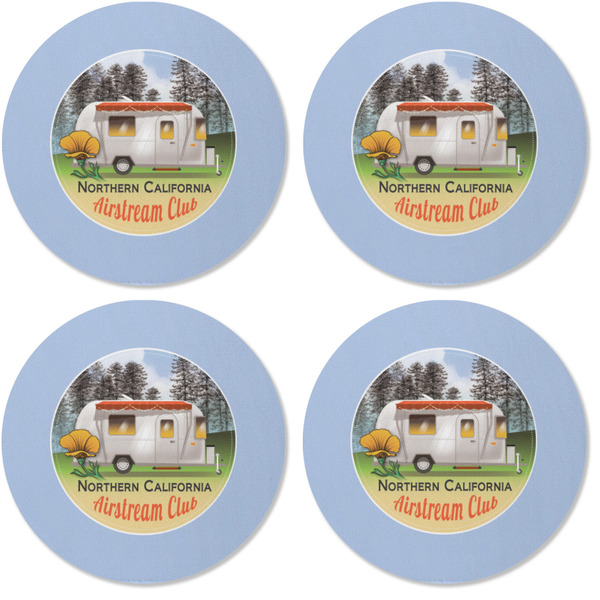 Northern California Airstream Club Coaster Round Rubber Back - Apvl