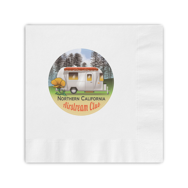 Custom Northern California Airstream Club Coined Cocktail Napkins